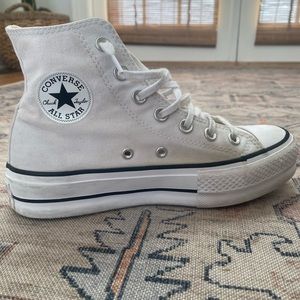 White platform converse